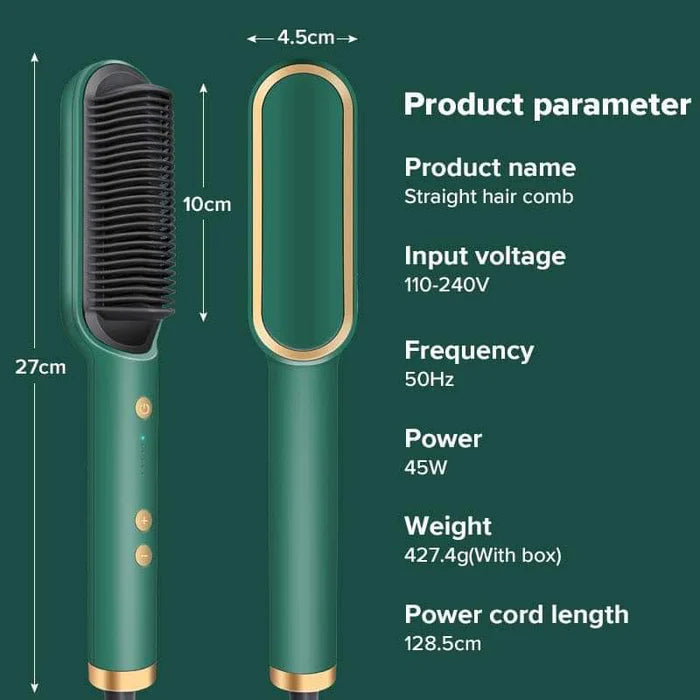 2-IN-1 MULTI-SPEED ELECTRIC HAIR STRAIGHTENING BRUSH COMB (RANDOM COLOR)